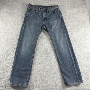 Levi's Jeans Mens 32x30 (32x28) 505 Dark Wash‎ Regular Straight Leg Blue Fading